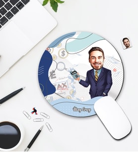 Kişiye Özel Karikatür Muhasebeci Tasarımlı Mouse Pad 060