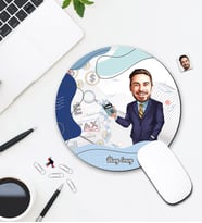 Kişiye Özel Karikatür Muhasebeci Tasarımlı Mouse Pad 060