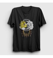 Presmono Unisex Siyah Witchcraft Sun Moon Güneş Ay T-Shirt 415422tt