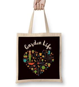 Garden Life Gardening Tools Heart Gardener Lady Landscaper Bez Çanta Uzun Saplı