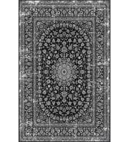 Eliana Home Baskılı, Yıkanabilir Kaymaz Taban Salon Halısı LNA1339-HT125 100x150 cm (Gri)