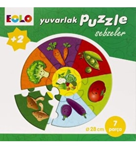 Yuvarlak Puzzle-Sebzeler