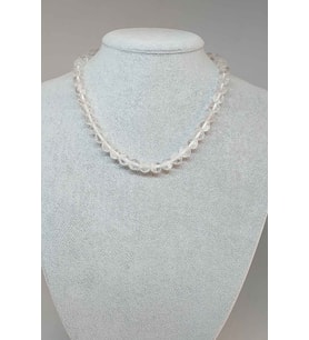 Kristal Kuvars Taşı Kolye 8mm (Klipsli)