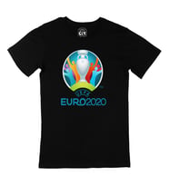 Euro 2020 Logolu Siyah Tişört
