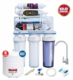 Piksel Aqua 12 Aşamalı Pompalı EVA Membranlı Açık Kasa Su Arıtma Cihazı