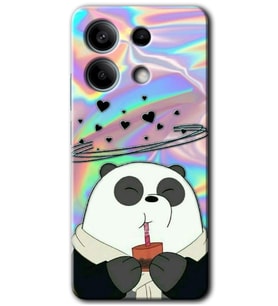 Redmi Note 13 5G Kılıf HD Desen Baskılı Kılıf - Milkshake Panda