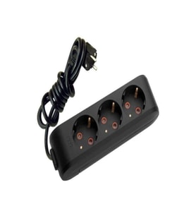 VİKO Multi-led Siyah 3'lü Priz Top. Kablolu Ç. K. 2mt