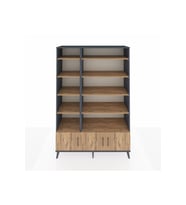 Hyperion Gardrop 10 Raflı 3 Kapaklı 132x44x195 Antrasit-Çam