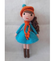 Turkuaz Güz Bebek Amigurumi Organik Oyuncak