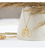 Firavun Gümüş Kolye - Renk: Gold (Gold)