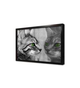 Kedi Çerçeveli Mdf Tablo