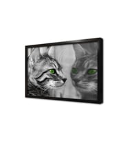 Kedi Çerçeveli Mdf Tablo