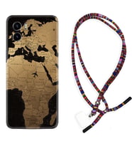 Vivo Y15S Y32 Y33S Y51 Y53S Kılıf Boyun Asklı Rasta Silikon Map Planet 1656