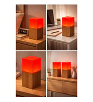 Modern Minimalist Masa Lambası Dekoratif Gece Lambası Sert Plastik Gövde Şık Tasarım