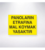 Panoların Etrafına Mal Koymak Yasaktır