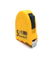 Sarı Şerit Metre 5 Metre 25mm, Pratik ve Dayanıklı Ölçüm Aracı