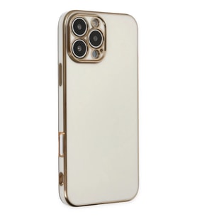 iPhone 16 Pro Max Kılıf Volet Silikon - Beyaz