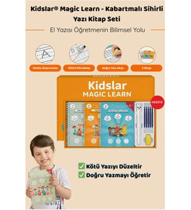 KİDSLAR™ MAGİC LEARN - Kabartmalı Sihirli Yazı Kitap Seti