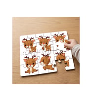Sevimli Yavru Geyikler Tasarımlı 24 Parça Ahşap Çocuk Puzzle MPK0221