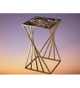 Fiskos 14092 Zlf Burgu Model Metal Gold Renk Kaplama Ayak Temper Cam El Yapım (Altın)