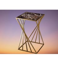 Fiskos 14092 Zlf Burgu Model Metal Gold Renk Kaplama Ayak Temper Cam El Yapım (Altın)