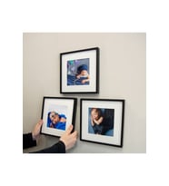 Yapışkanlı Sök-tak Paspartulu Siyah 21x21cm Fotoğraf Çerçevesi