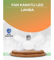 Tasarruflu Pervane LED Ampül 4 Kollu 60 Watt Geniş Alan Aydınlatma