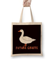 Funny Future Giraffe Duck Goose Wildlife Wilderness Safari Bez Çanta Uzun Saplı