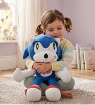 50 CM Büyük Boy Sonic Peluş Oyuncak – Yumuşacık Sevimli Kahraman Çocuk Hediyesi