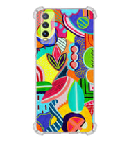 PrintiFy Vivo Y20 Uyumlu Retro Color 6 Baskılı Şeffaf Köşe Korumalı Antişok Kılıf