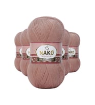 5 Adet Angora Lüks El Örgü İpi Bronz 11054