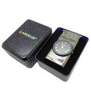 Ardeur® Crescent Star Titanyum Füme Kişiye Özel İsimli Çakmak Hediyelik Kutusunda