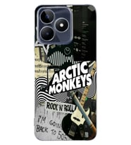 Realme C53 Uyumlu Arctic Monkeys Kolaj Desenli Şeffaf Telefon Kılıfı