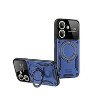 Durukar® Redmi 13C Kılıf Joy Lens Standlı Kapak - Lacivert