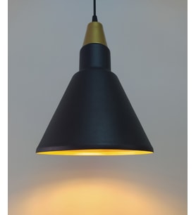 MYLİGHTS  SİYAH  İÇİ ALTIN METAL SARKIT AVİZE RUSTİK TEKLİ 