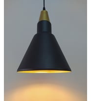 MYLİGHTS  SİYAH  İÇİ ALTIN METAL SARKIT AVİZE RUSTİK TEKLİ 