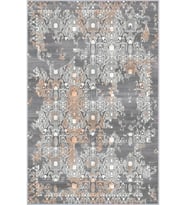 Eliana Home Baskılı, Yıkanabilir Kaymaz Taban Salon Halısı LNA1518-HY945 100x150 cm (Gri)