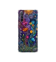 PrintiFy Oppo Reno3 ile Uyumlu Düşlerin Dansı Serisi Rüyalar Ötesi Tasarımlı Uv Baskılı Köşe Korumalı Antişok Kılıf