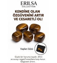 Sertifikalı Cüzdan Boy Kaplan Gözü Taşı Kütle - Cesaret ve Kararlılık Kazandırır (Çok Renkli)