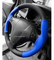 Fiat Fiorino UYUMLU Direksiyon Kılıfı Dikmeli Mavi-siyah(4parçalı)