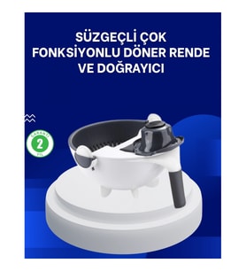 Mey İthalat® Mutfak İçin Pratik 5 Bıçaklı Rende ve Süzgeç Seti
