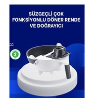 Mey İthalat® Mutfak İçin Pratik 5 Bıçaklı Rende ve Süzgeç Seti