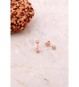 Rose Gümüş 4 Mm Top Küpe 5168