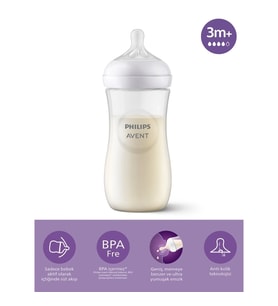 Mey İthalat® Doğal Tepkili Natural Response PP Biberon 330 ml 3+ Ay