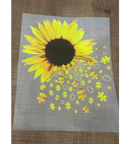 24X21 CM ÜTÜ İLE YAPIŞAN AYÇİÇEĞİ TRANSFER BASKI TİŞÖRT BASKI ARMA