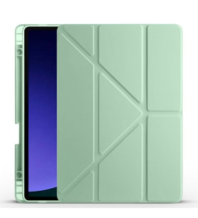 Galaxy Tab S10 Lite Tablet Kılıf Kalem Bölmeli Standlı Lüx Smart Cover (Açık Yeşil)