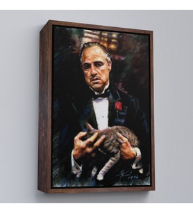 Çerçeveli Godfather Mafya Film Tablo (Siyah)