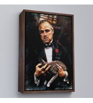 Çerçeveli Godfather Mafya Film Tablo (Siyah)