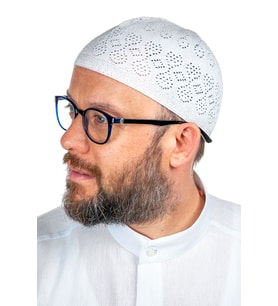 Mercan Namaz Takkesi Beyaz 12 Adet (Çok Renkli)