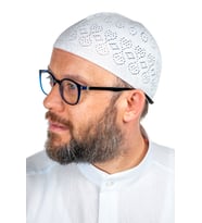 Mercan Namaz Takkesi Beyaz 12 Adet (Çok Renkli)